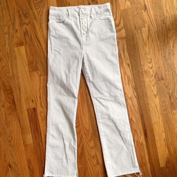 Good American Good Curve Cropped Button Fly Straight Leg Jeans - Picture 4 of 12